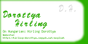 dorottya hirling business card